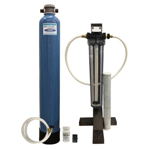 Park Model Water Softener and Salt Dispenser